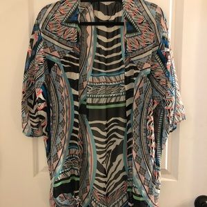 Express cover-up/kimono. Multicolor zebra size m
